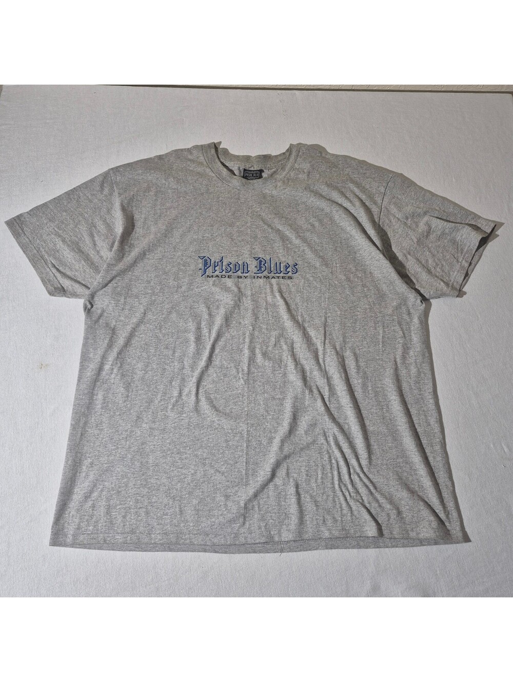 Prison Blues PRSN BLU XXL 2XL Made in USA Y2K gray logo T-shirt